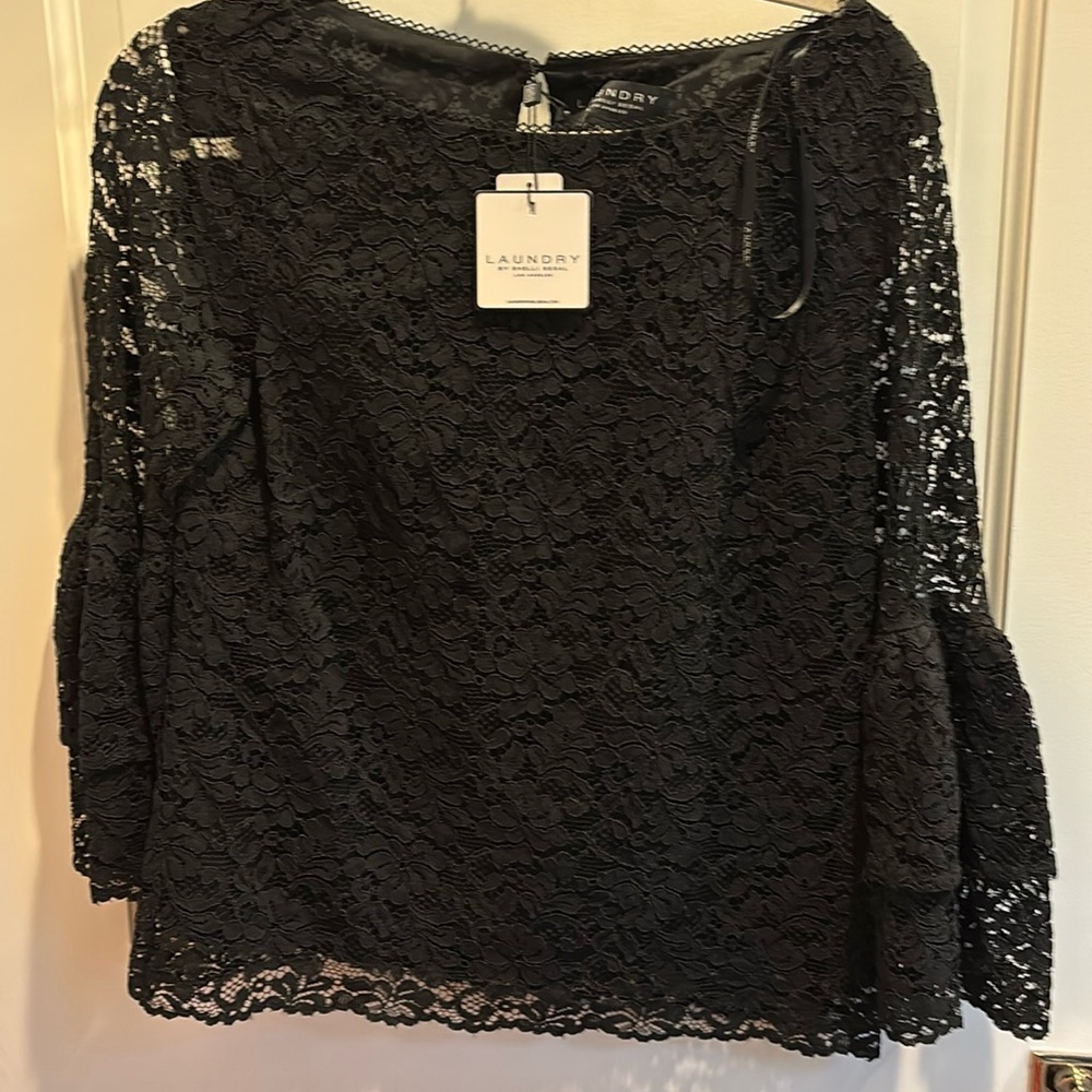 Laundry By Shelli Segal Top Black Small